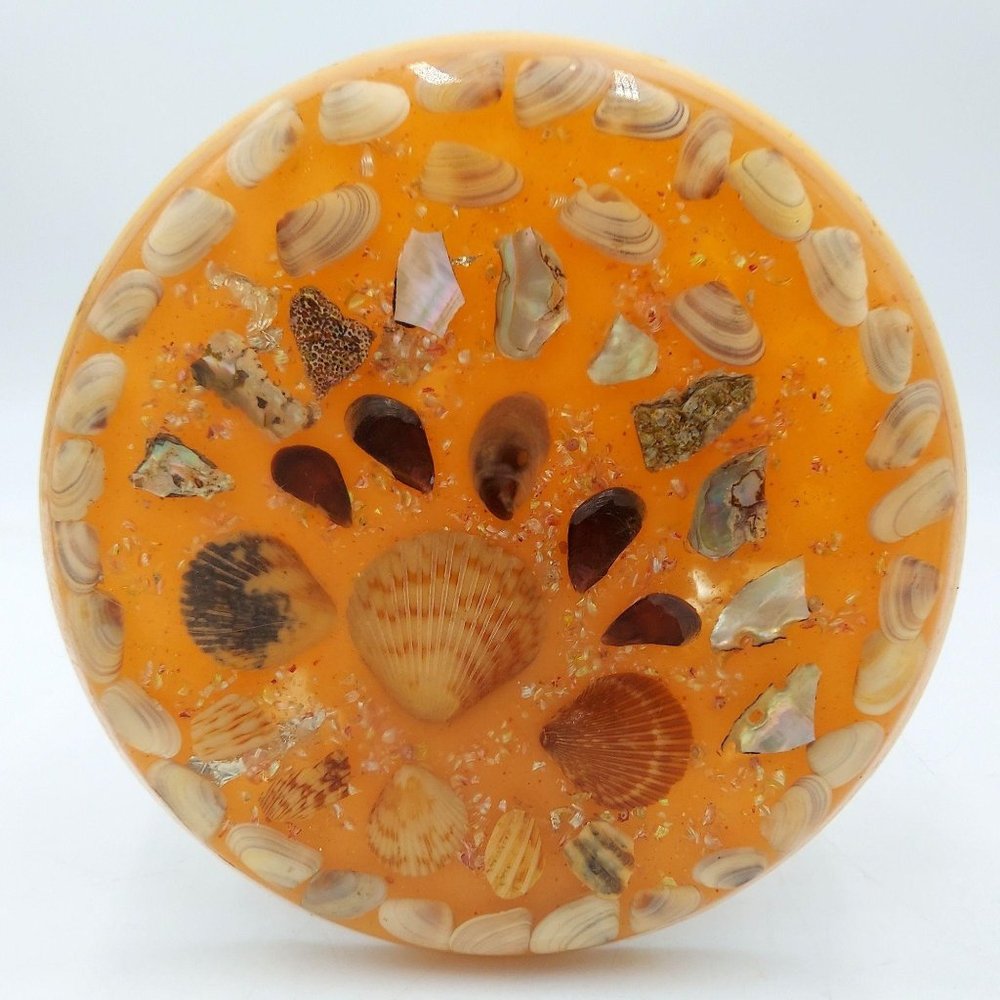 Seashell Resin Art Trivet Abalone Shells Grandma